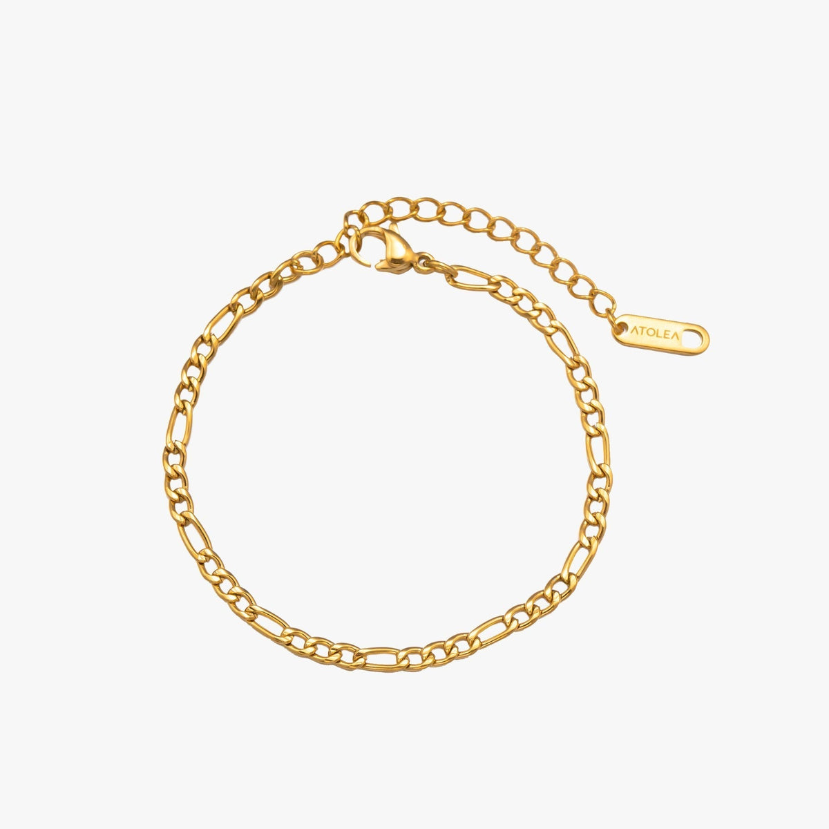Figaro Chain Anklet, 18K Gold Stainless Steel, Waterproof - Mari Gavane