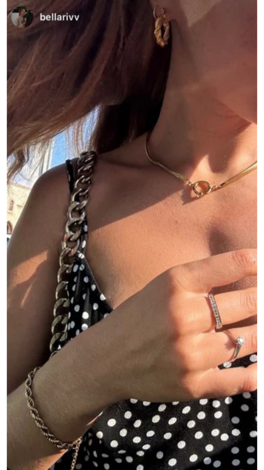 Customer wearing jewelry