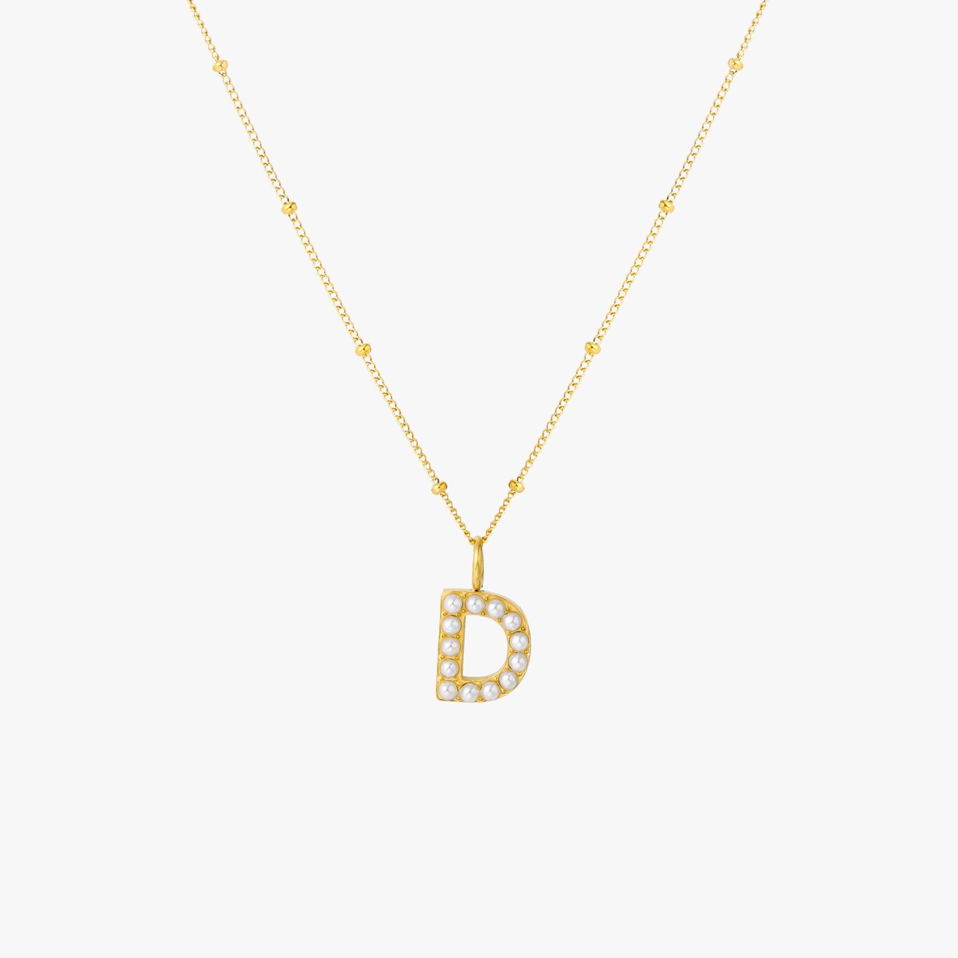 Pearl Initial Necklace