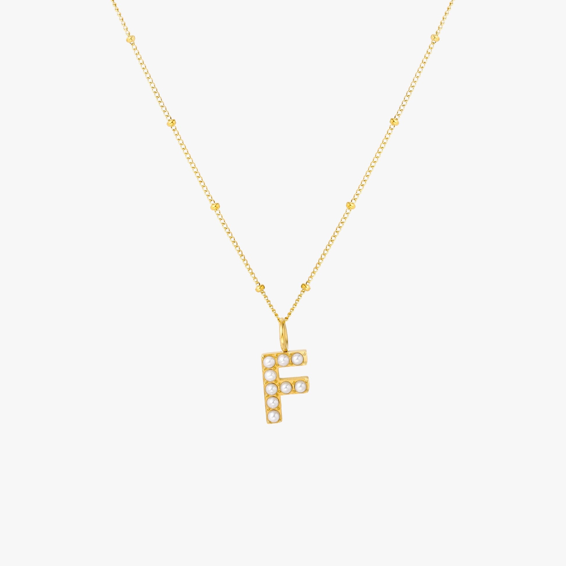 Pearl Initial Necklace