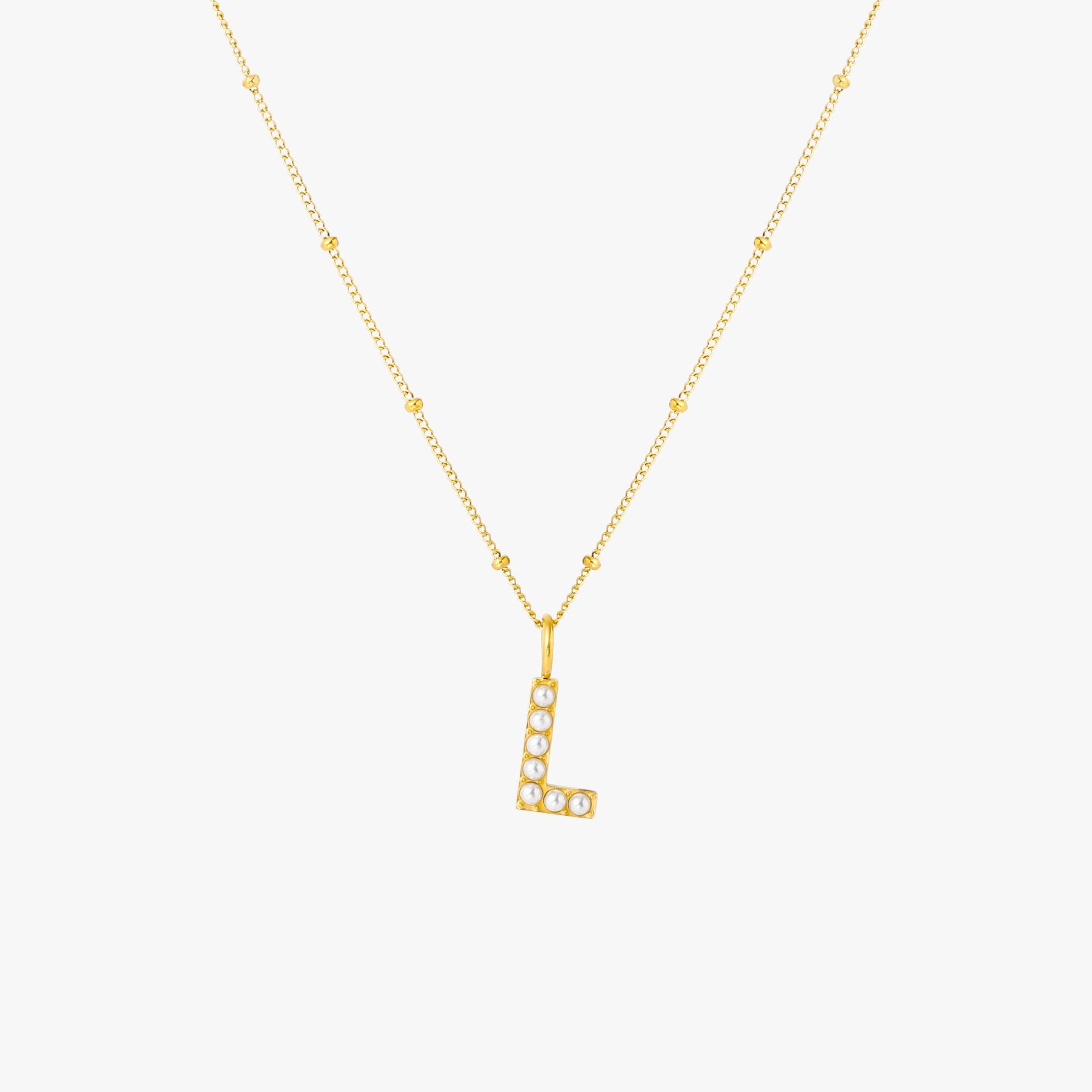 Pearl Initial Necklace