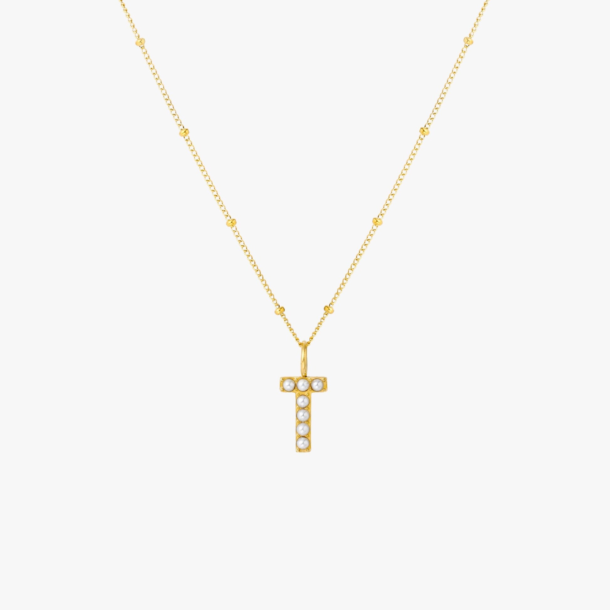Pearl Initial Necklace