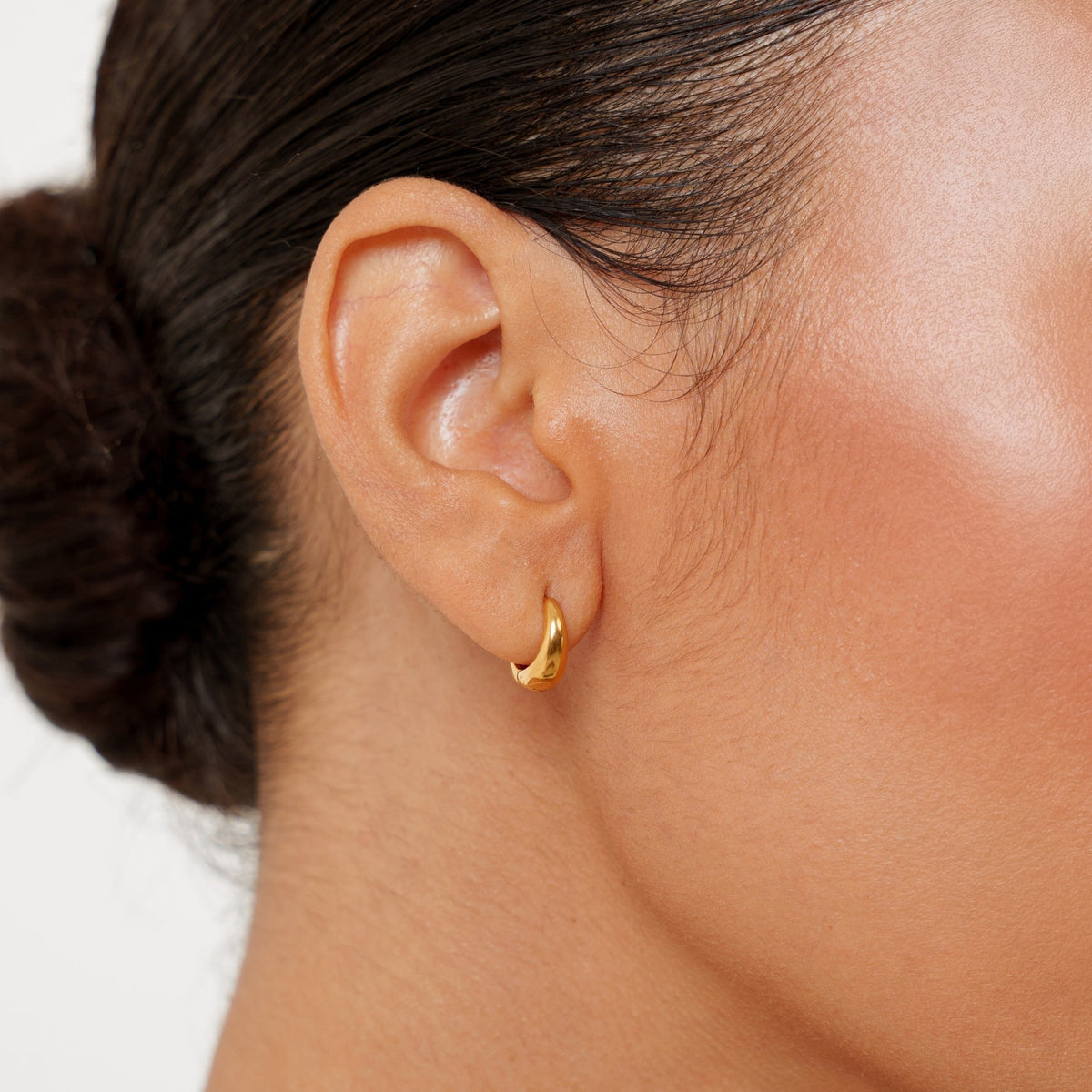 Bold Chunky Hoop Earrings, 18K Gold Stainless Steel, Waterproof - Mari Gavane