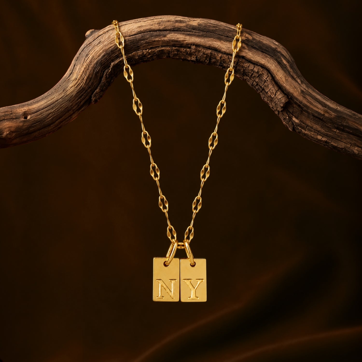 Initial Tag Necklace