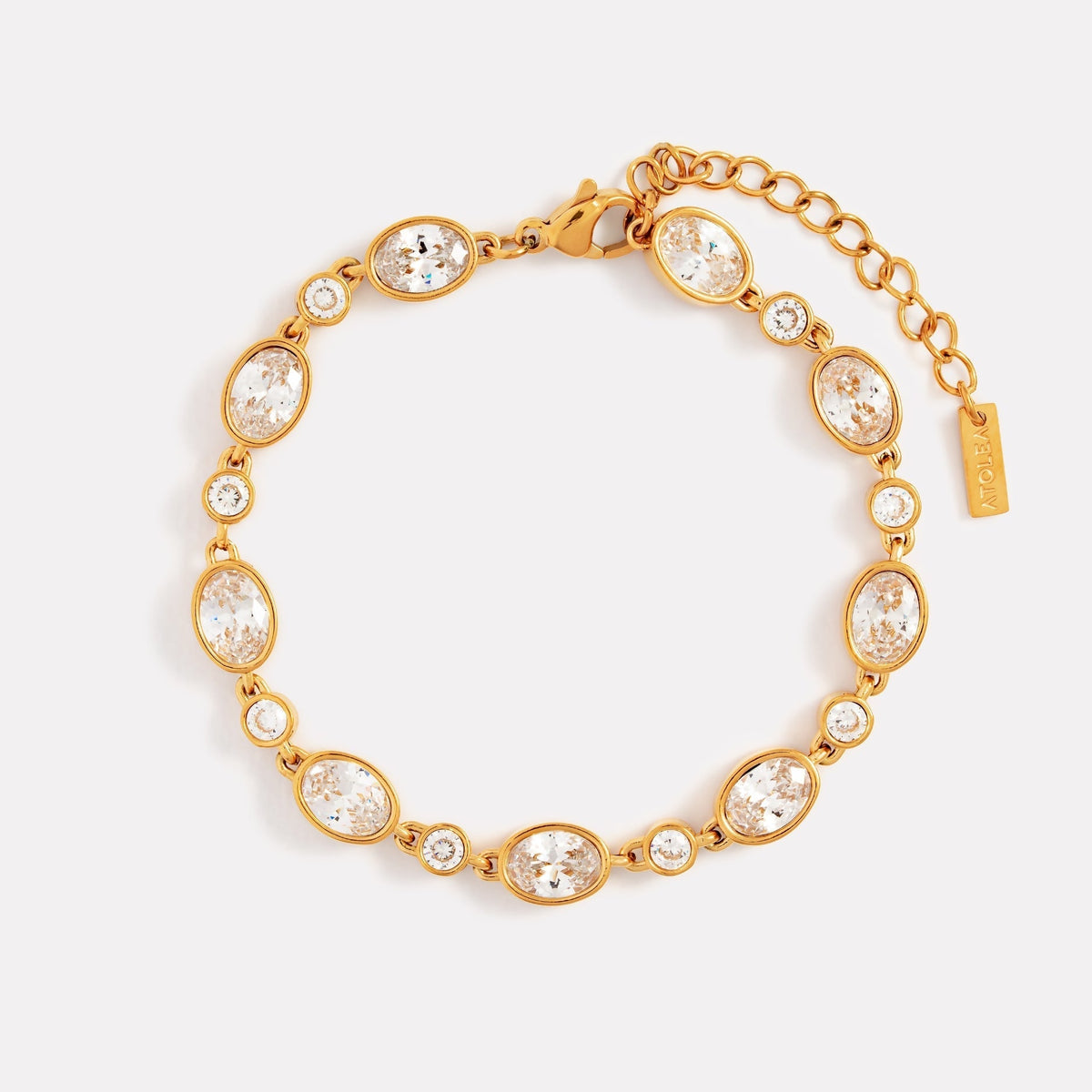 Colorful Zircon Beaded Bracelet, 18K Gold Stainless Steel, Waterproof - Mari Gavane