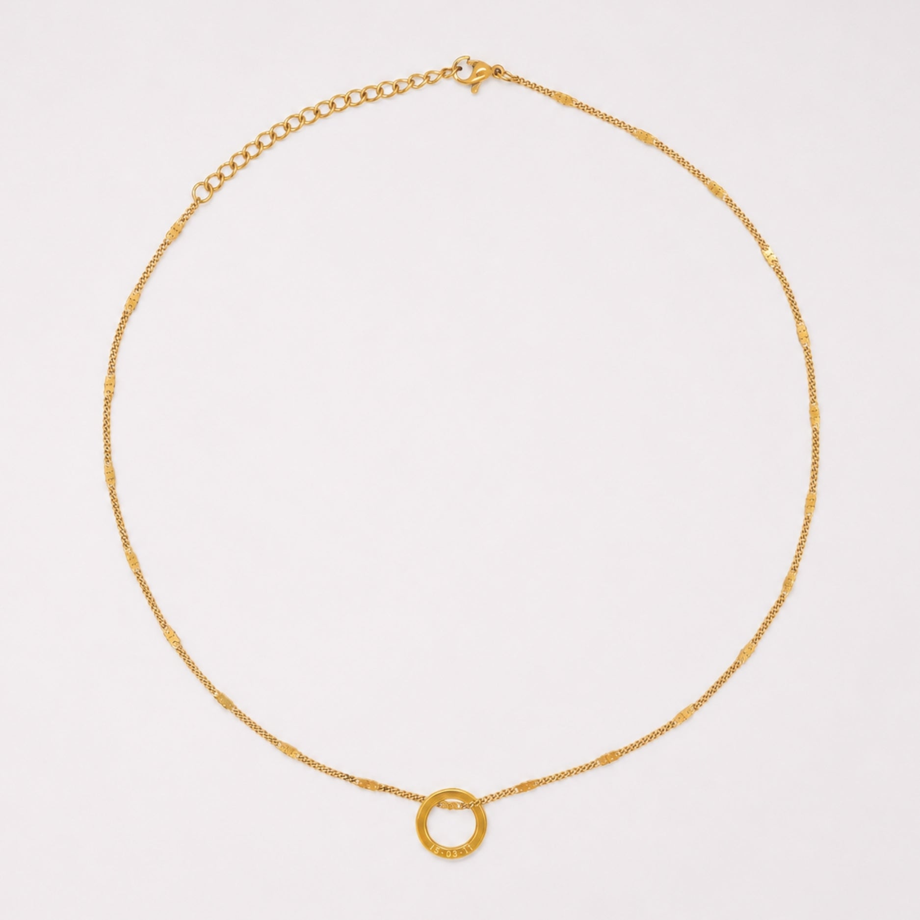 Engravable Ring Necklace