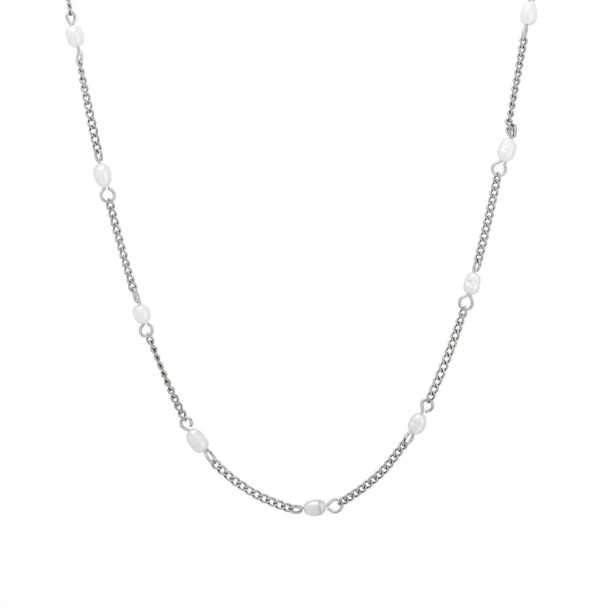 Dainty Gold Pearl Choker Necklace, 18K Gold Stainless Steel, Waterproof - Mari Gavane