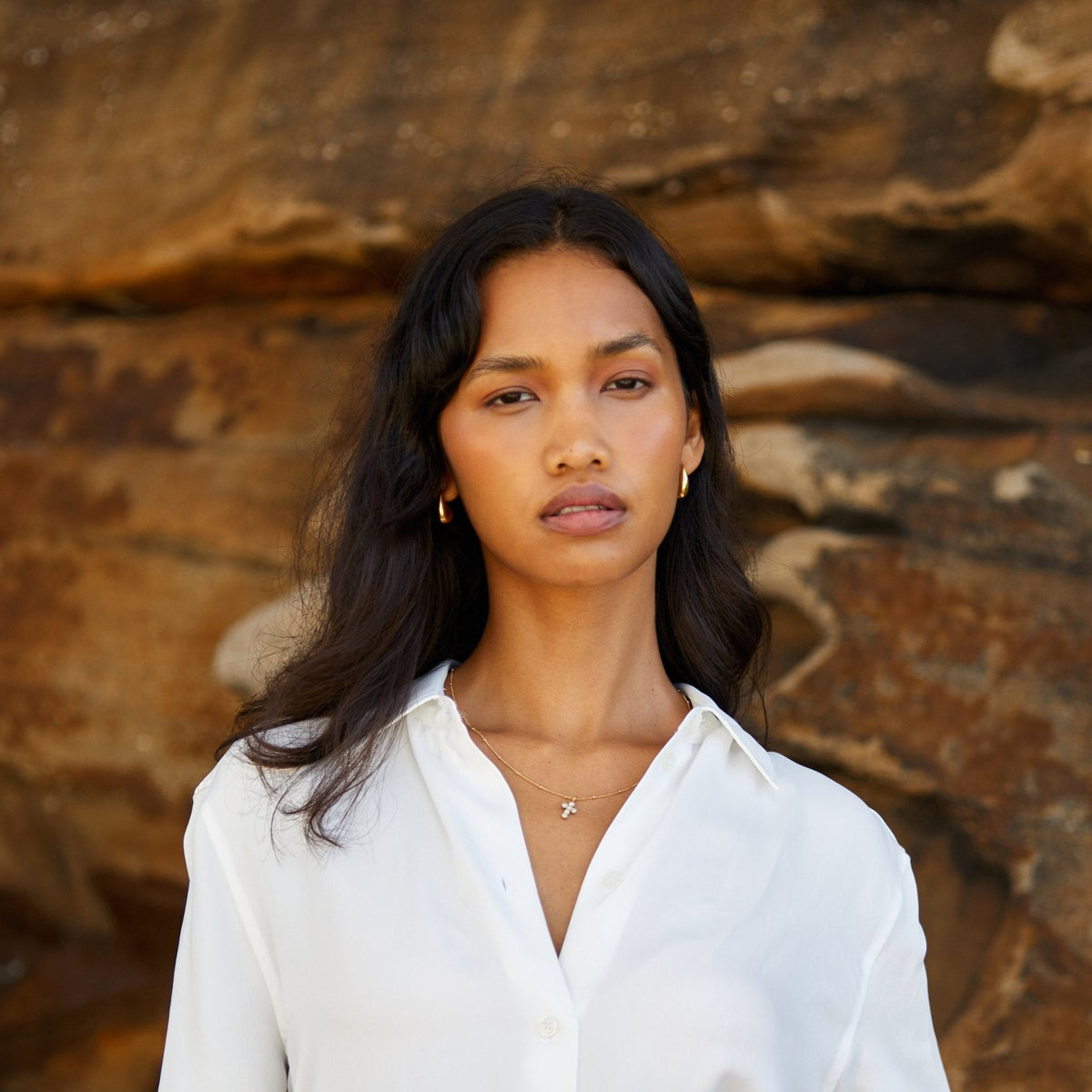 Pearl Cross Necklace – waterproof necklace by Mari Gavane (view 5)