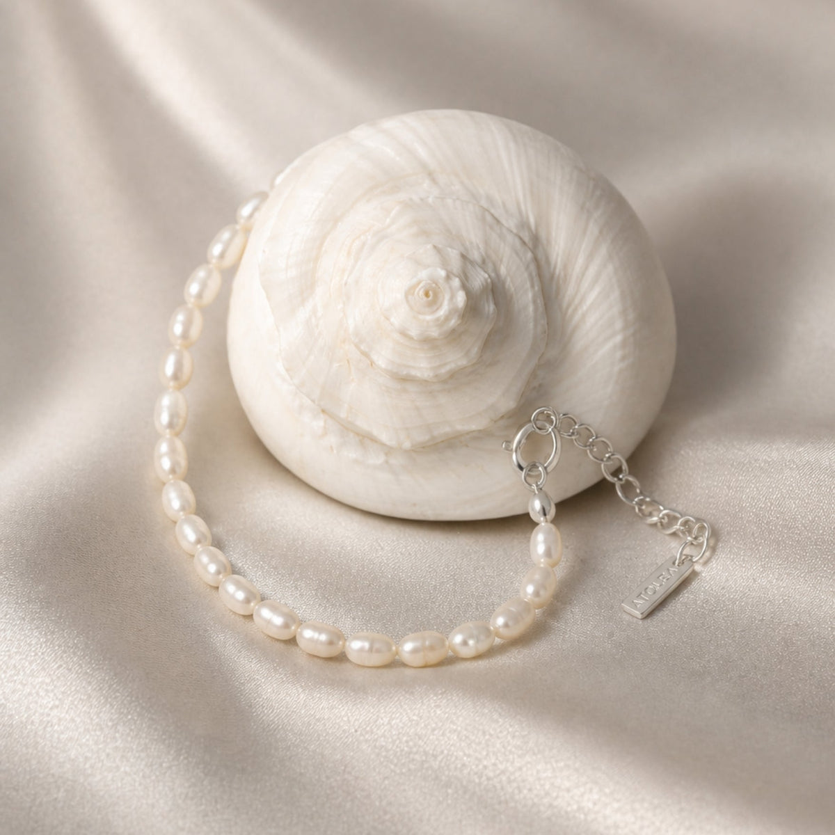 Freshwater Pearl Strand Bracelet, 18K Gold Stainless Steel, Waterproof - Mari Gavane
