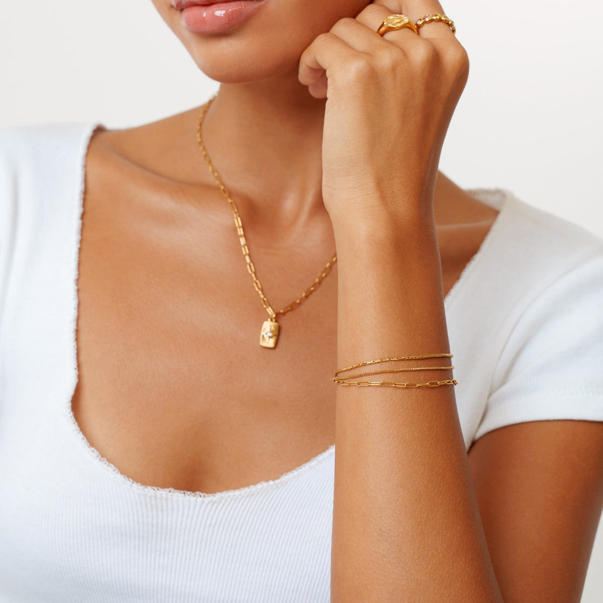 Golden Layered Bracelet - Mari Gavane