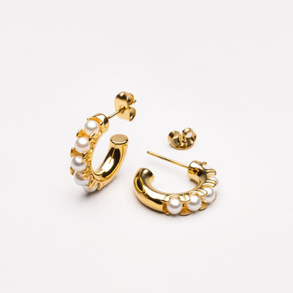 Mini Pearl Huggies Earrings - Mari Gavane