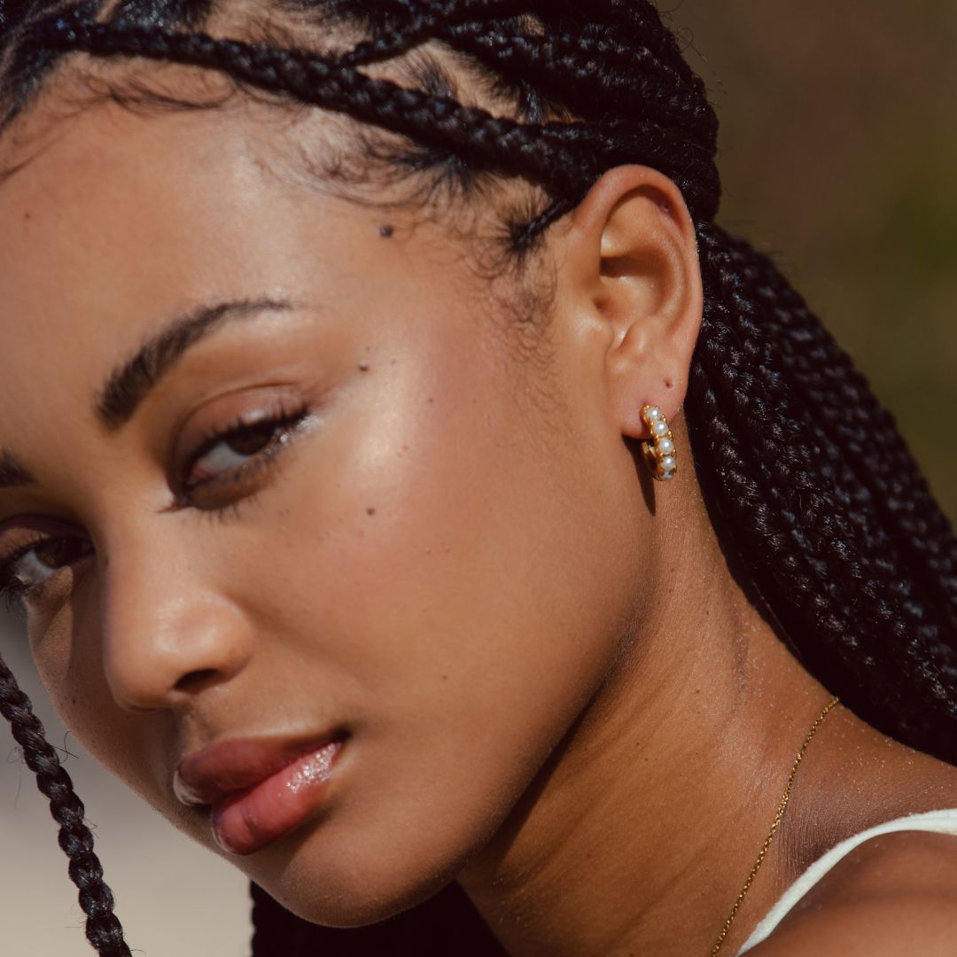 Mini Pearl Huggies Earrings - Mari Gavane
