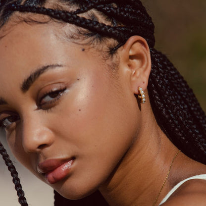 Mini Pearl Huggies Earrings - Mari Gavane