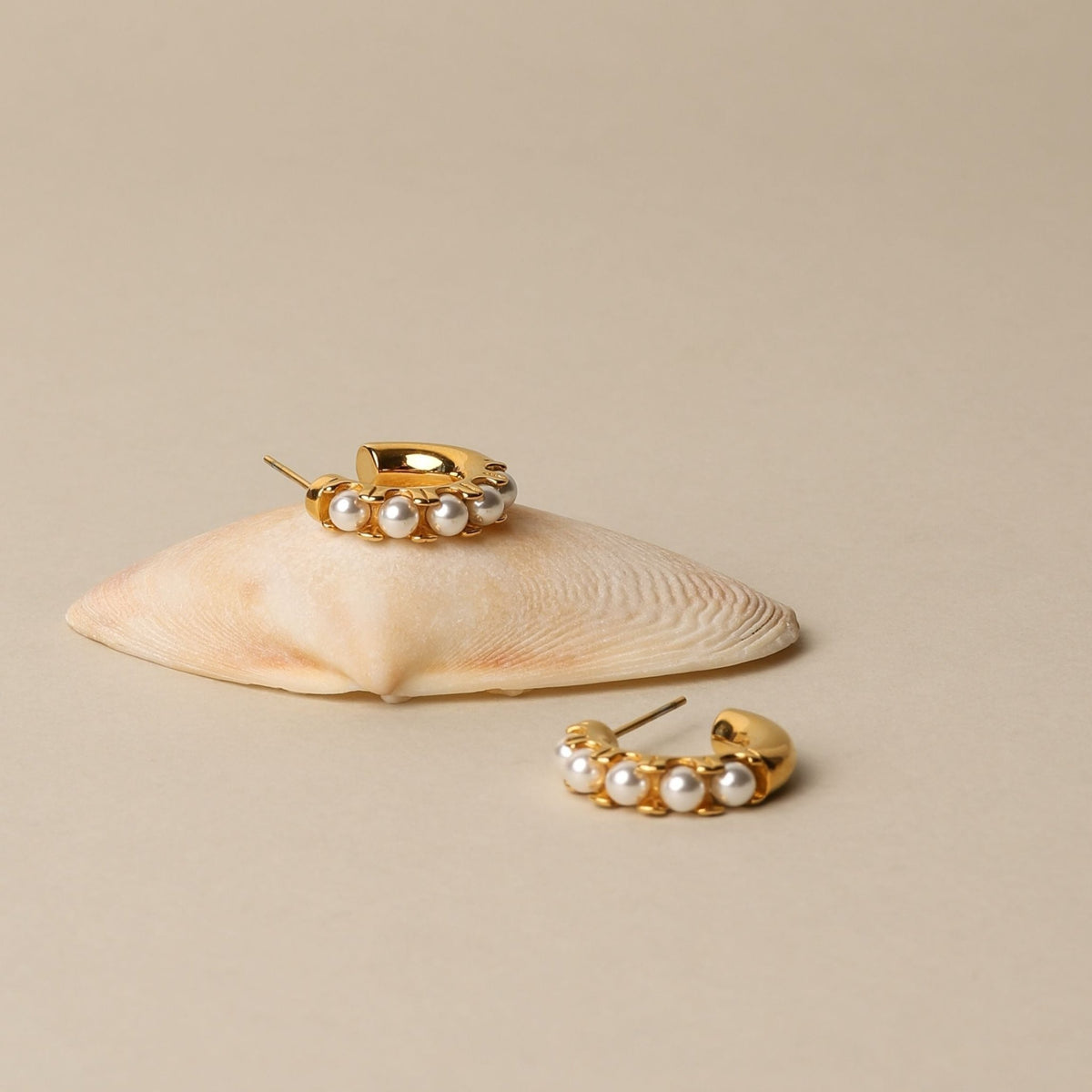 Mini Pearl Huggies Earrings - Mari Gavane