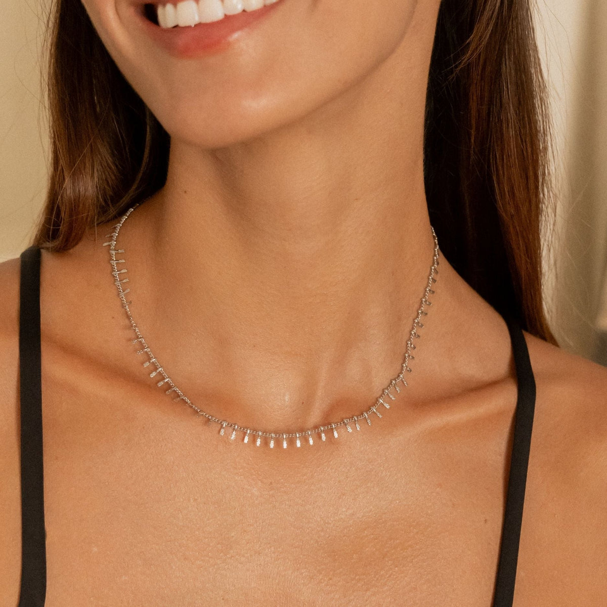 Minimal Chain Choker Necklace, 18K Gold Stainless Steel, Waterproof - Mari Gavane