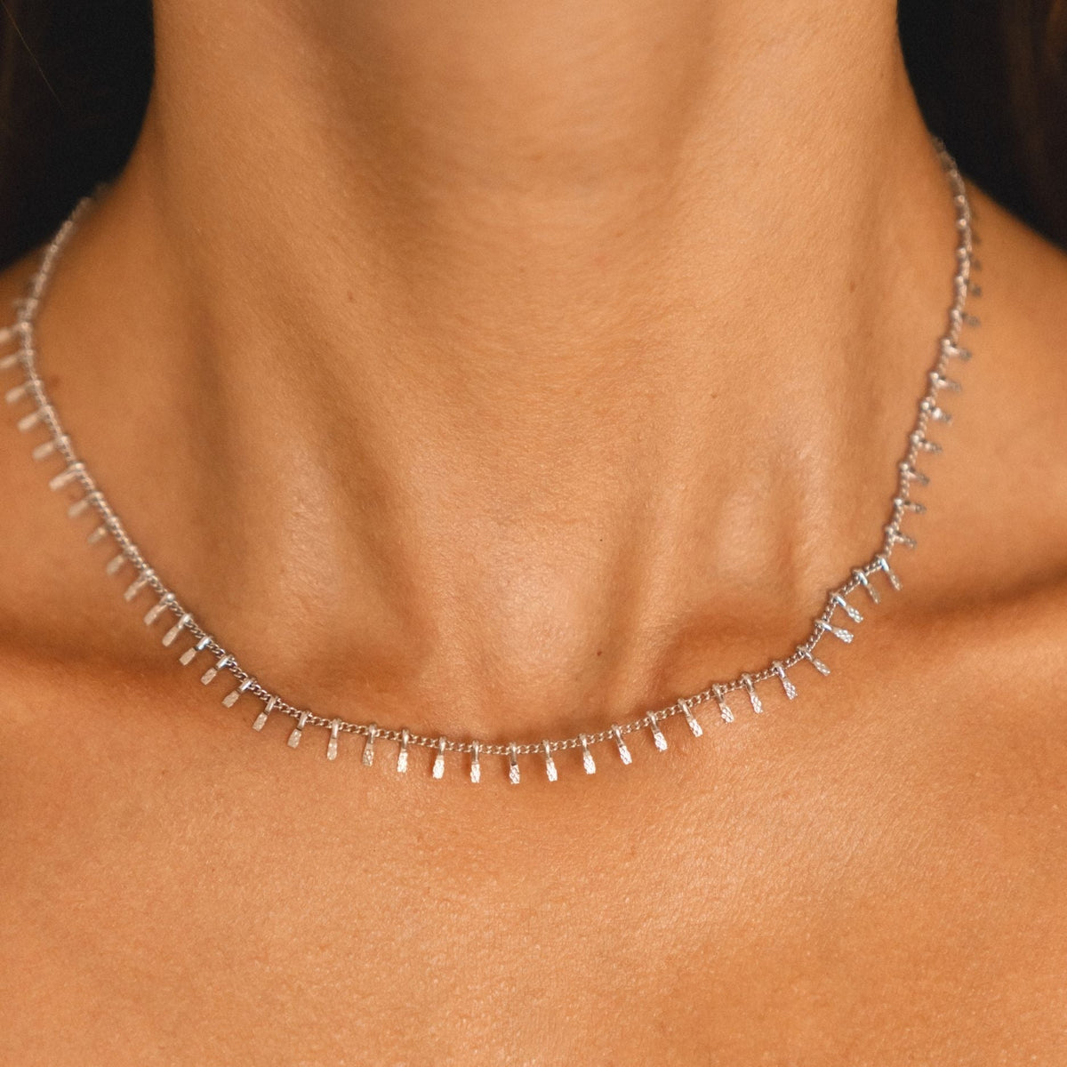 Minimal Chain Choker Necklace, 18K Gold Stainless Steel, Waterproof - Mari Gavane