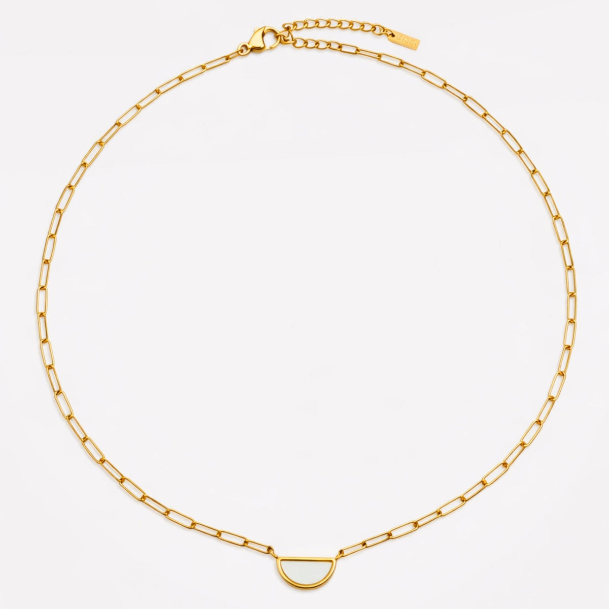 Mother of Pearl Choker Necklace, 18K Gold Stainless Steel, Waterproof - Mari Gavane