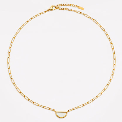 Mother of Pearl Choker Necklace, 18K Gold Stainless Steel, Waterproof - Mari Gavane