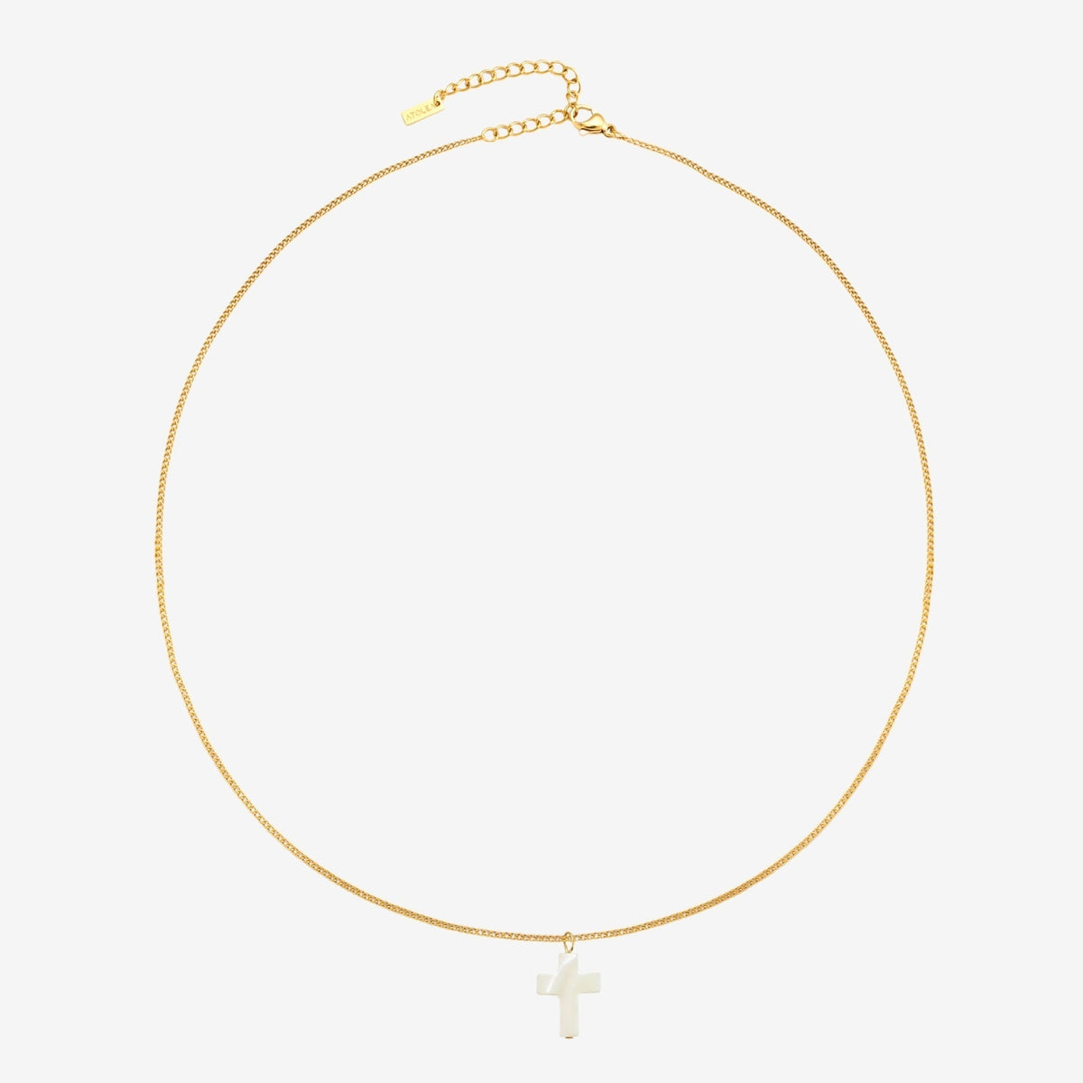 Mother of Pearl Cross Necklace - Mari Gavane