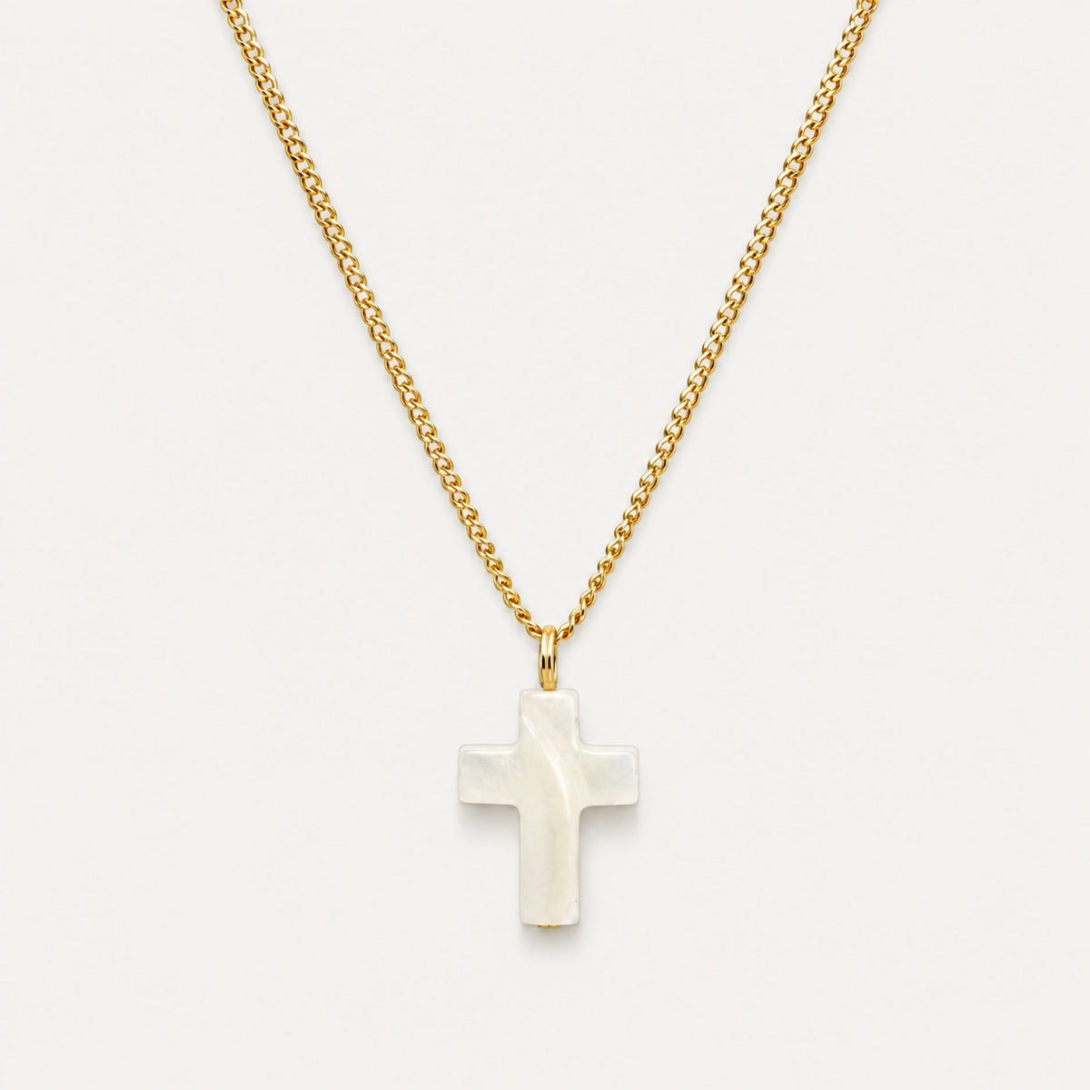 Mother of Pearl Cross Necklace - Mari Gavane