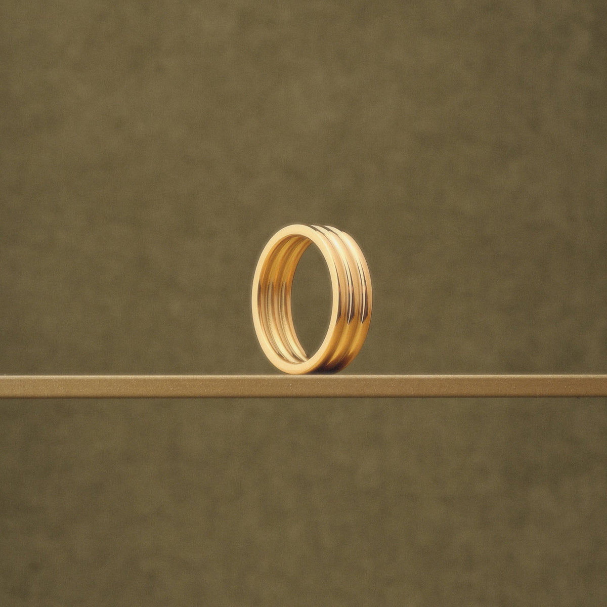 Multi Band Stackable Ring, 18K Gold Stainless Steel, Waterproof - Mari Gavane