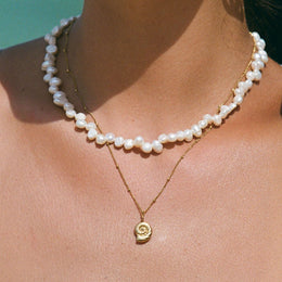 Nautilus Shell Pendant Necklace, 18K Gold Stainless Steel, Waterproof