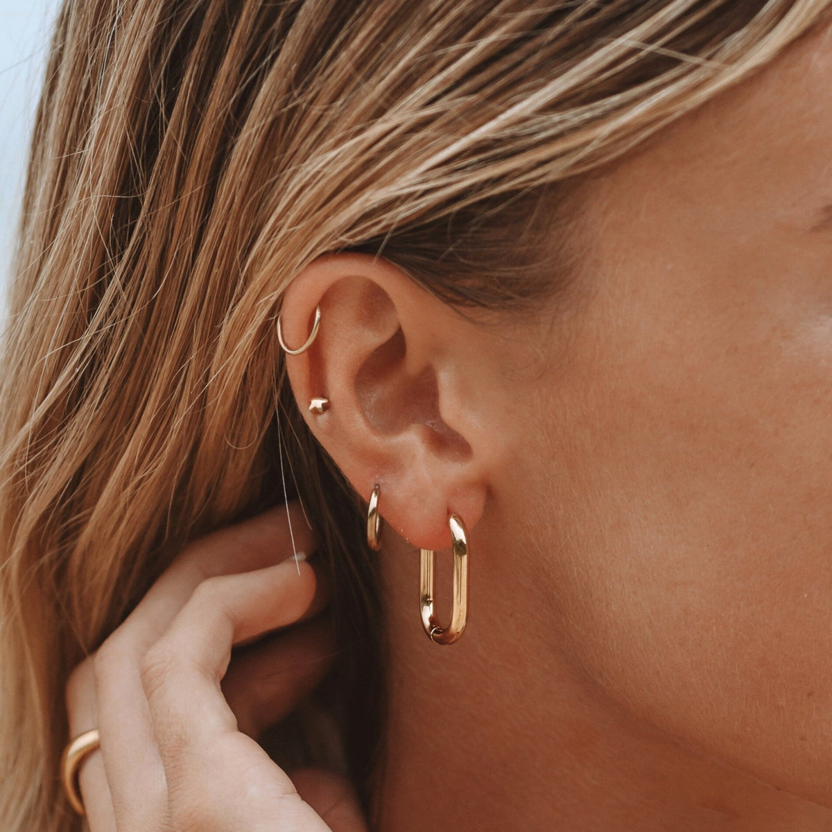 Oval Hoop Earrings - Mari Gavane
