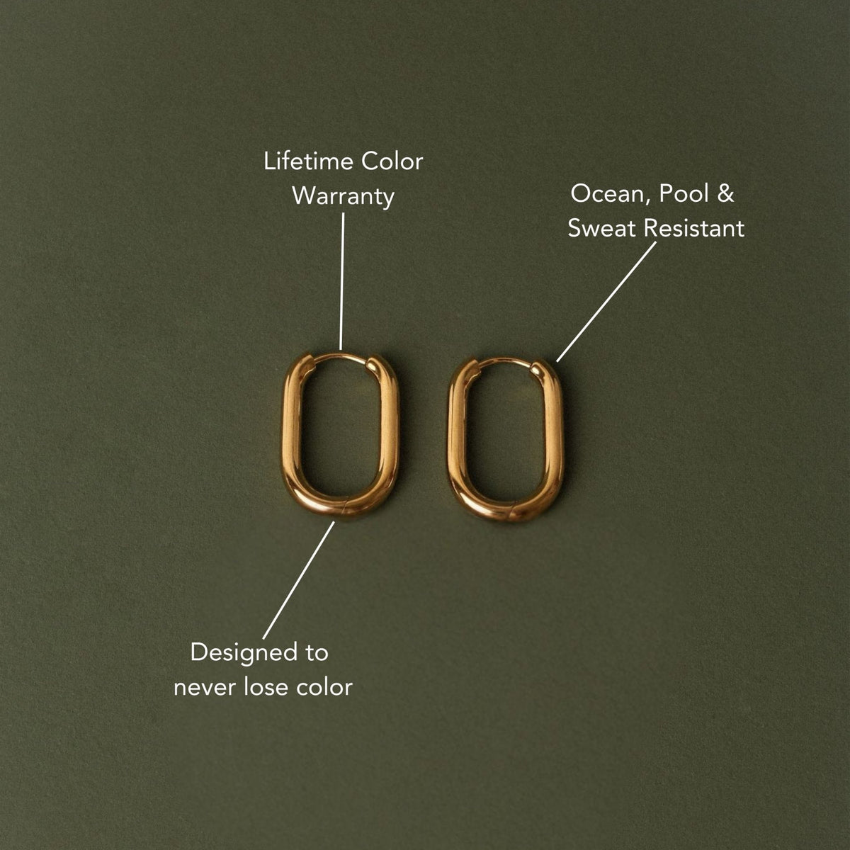 Oval Hoop Earrings - Mari Gavane