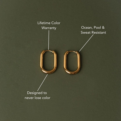 Oval Hoop Earrings - Mari Gavane