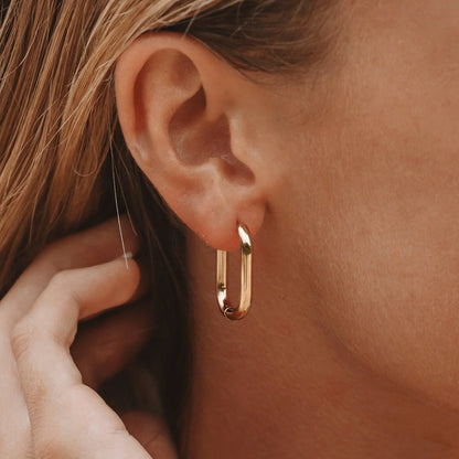 Oval Hoop Earrings - Mari Gavane