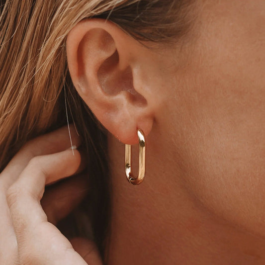 Oval Hoop Earrings - Mari Gavane