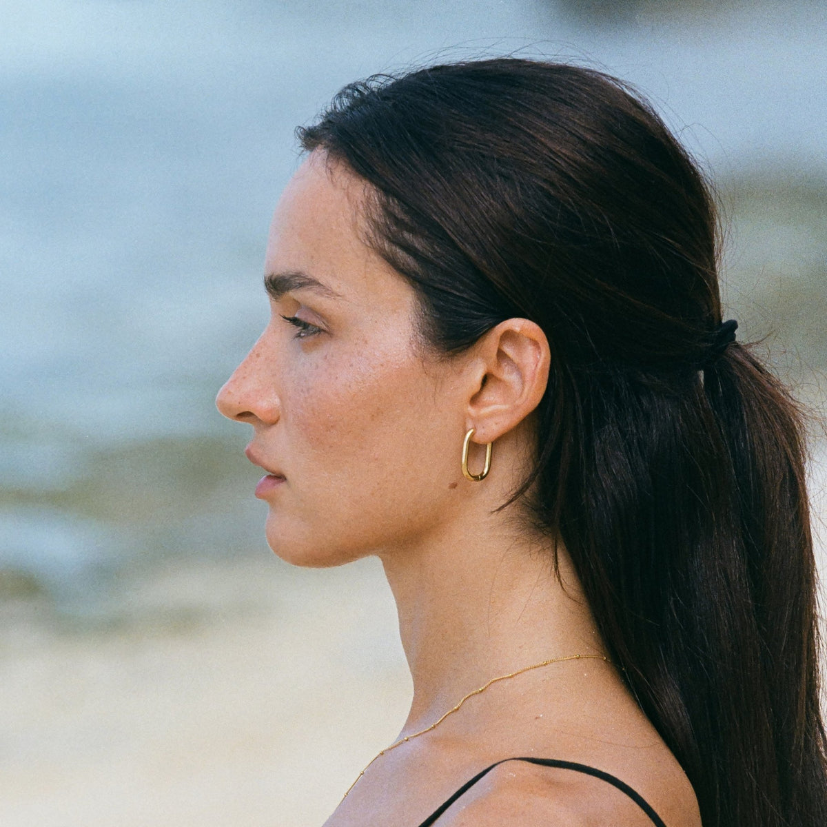 Oval Hoop Earrings - Mari Gavane