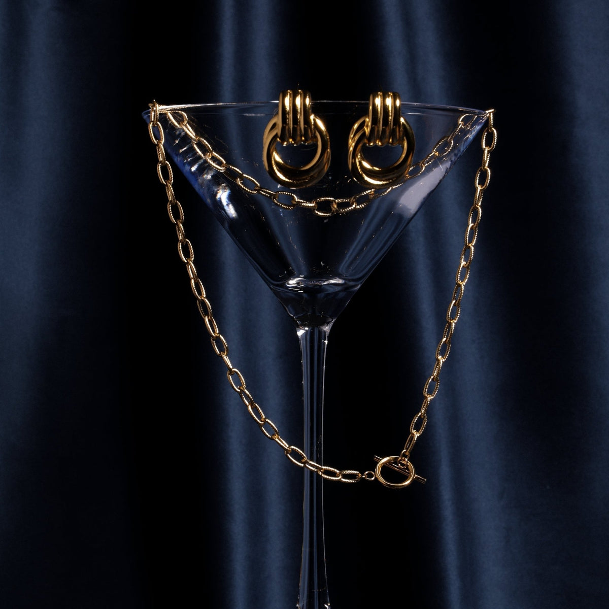 Paperclip Chain Toggle Choker Necklace, 18K Gold Stainless Steel, Waterproof - Mari Gavane