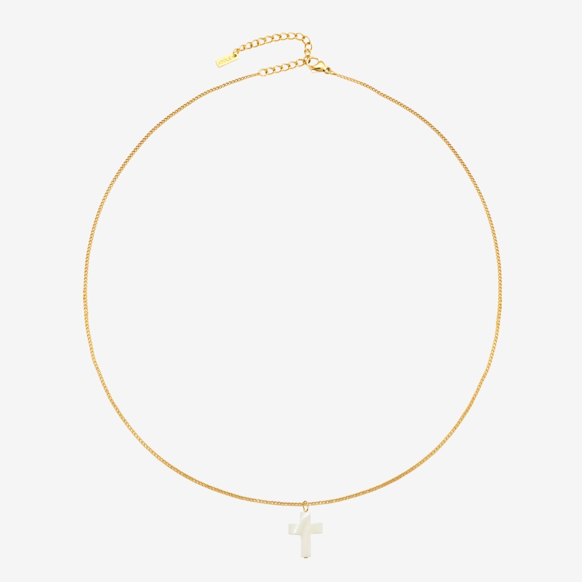 Mother of Pearl Cross Necklace