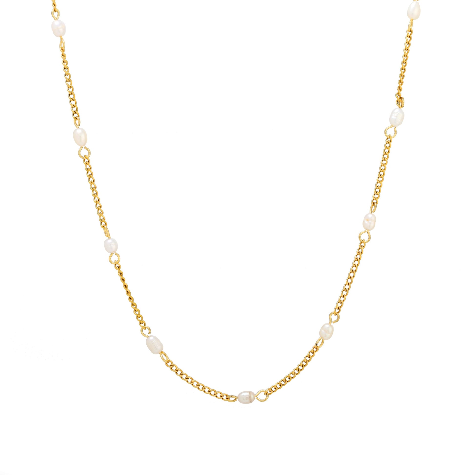 Dainty Gold Pearl Choker