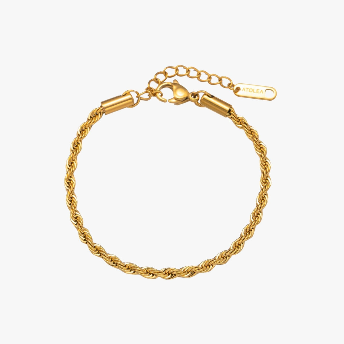 Rope Chain Anklet, 18K Gold Stainless Steel, Waterproof - Mari Gavane