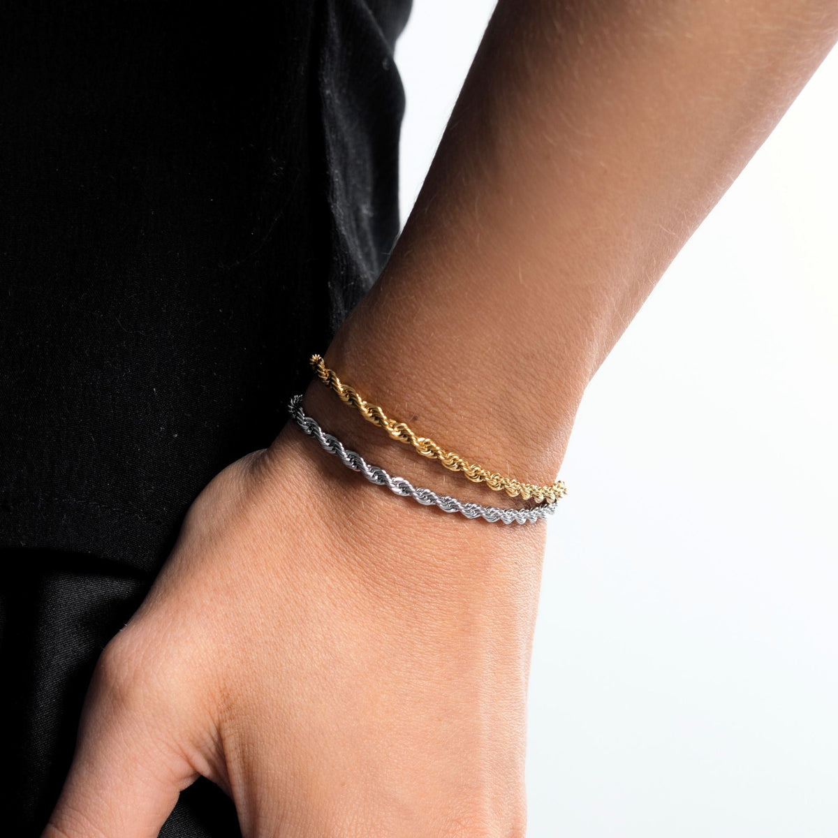 Rope Chain Bracelet, 18K Gold Stainless Steel, Waterproof - Mari Gavane
