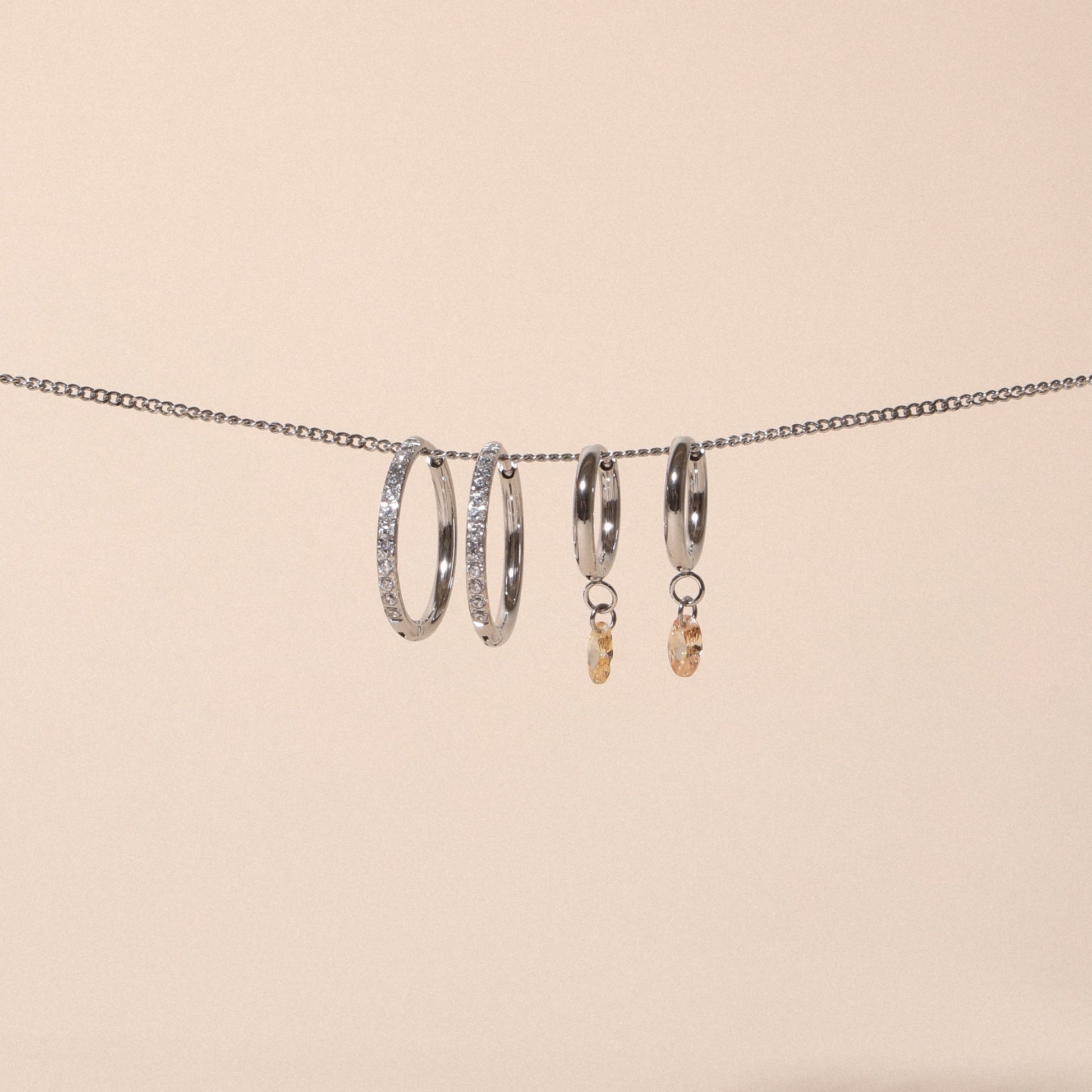 Rosé Drop Earrings