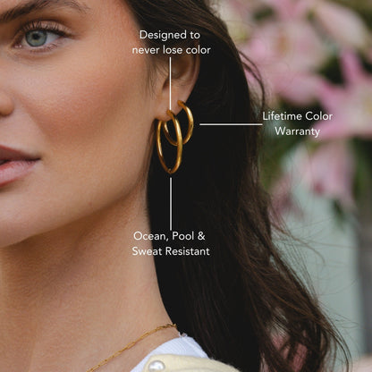 Thick Hoop Earrings - Mari Gavane