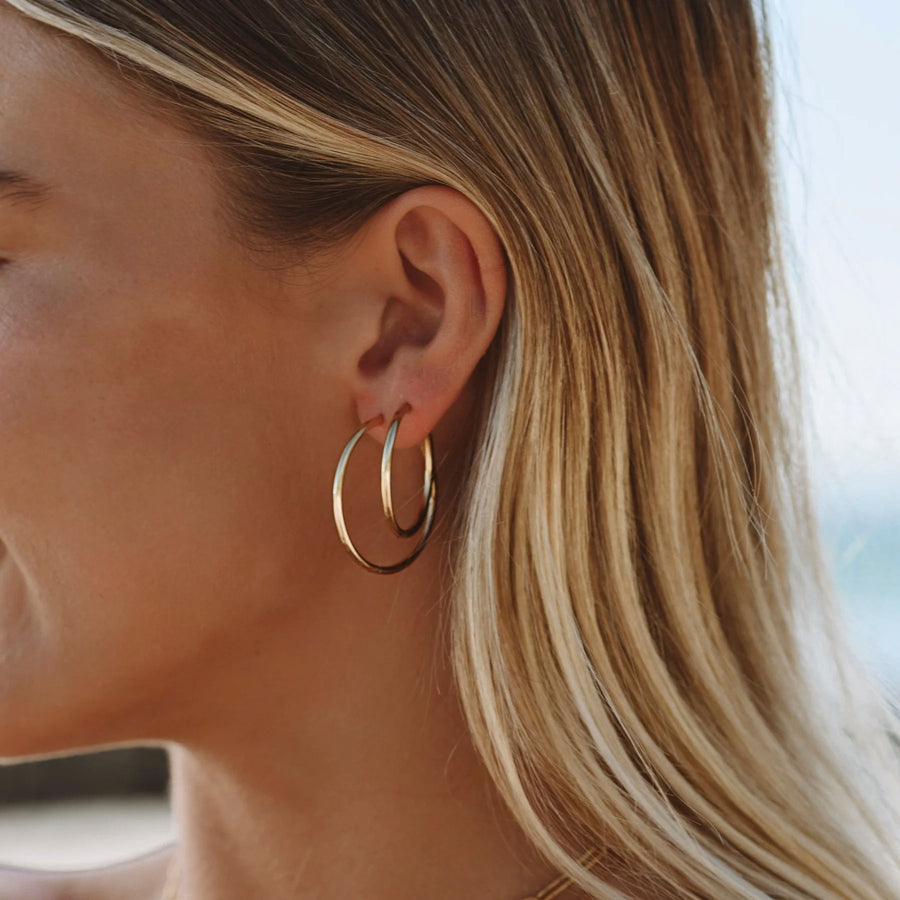 Thin Hoop Earrings - Mari Gavane