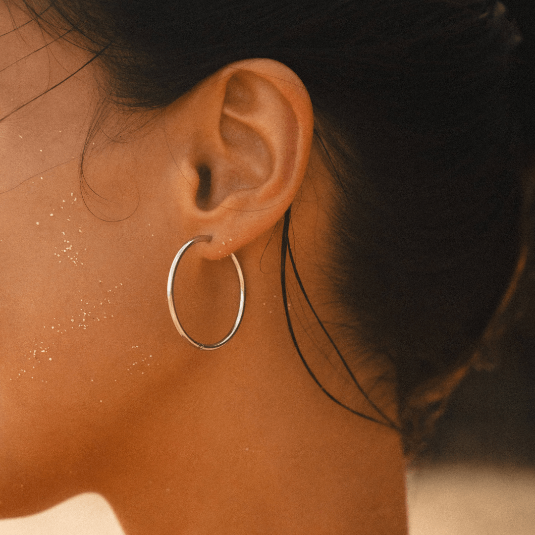 Thin Hoop Earrings - Mari Gavane