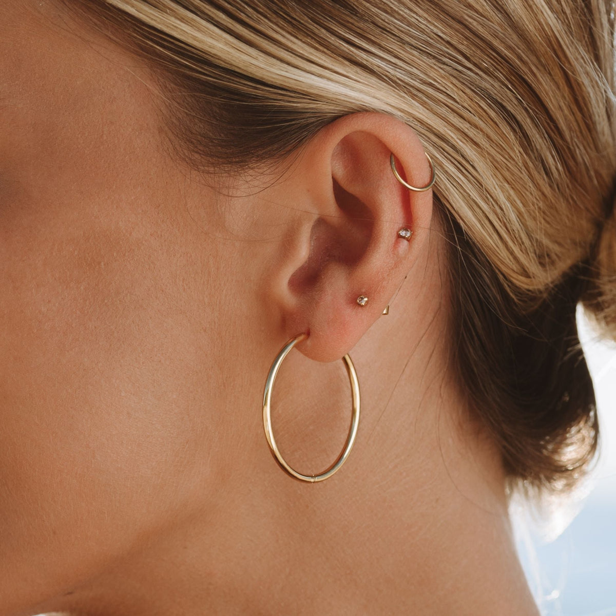 Thin Hoop Earrings - Mari Gavane