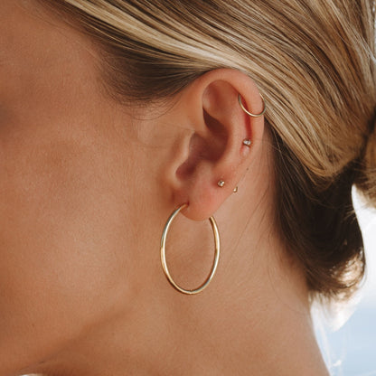 Thin Hoop Earrings - Mari Gavane