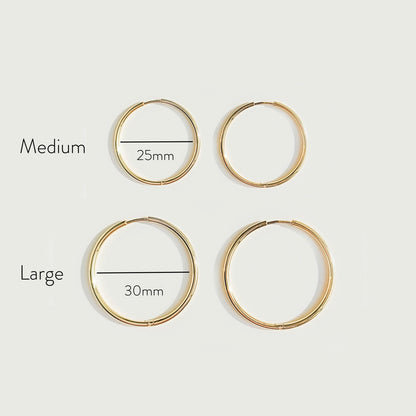 Thin Hoop Earrings - Mari Gavane