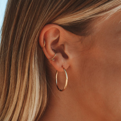 Thin Hoop Earrings - Mari Gavane