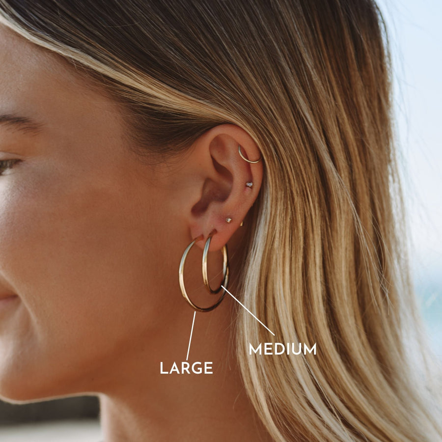 Thin Hoop Earrings - Mari Gavane
