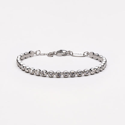 Zircon Tennis Bracelet, 18K Gold Stainless Steel, Waterproof - Mari Gavane